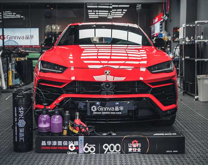 兰博基尼URUS至尊K9漆面保护膜施工案例